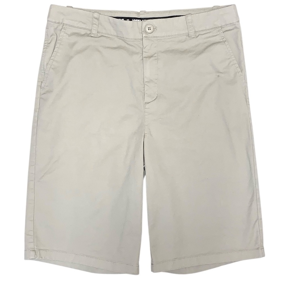 Under Armour Khaki Uniform School Shorts Boys Size 18 Husky New